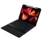 Bluetooth Keyboard Leather Case For Ipad 9.7 - Triangle Holder & Pen Slot - Black Diamond Pattern