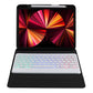 Bluetooth Keyboard Leather Case For Ipad 9.7 - Triangle Holder & Pen Slot - Black Diamond Pattern