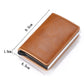 Automatic Rfid Blocking Card Holder with Coin Pocket - Red