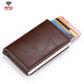 Automatic Rfid Blocking Card Holder with Coin Pocket - Red
