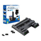 Vertical Cooling Stand with Dual Controller Charger for Ps4 - Black