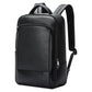 Large Business Laptop Backpack In First-Layer Cowhide - Black