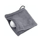 Grey Microfiber Golf Ball Cleaning Towel With Carabiner Hook
