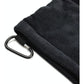 Grey Microfiber Golf Ball Cleaning Towel With Carabiner Hook
