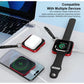 15W 3 In 1 Magnetic Wireless Charger For Smart Devices - Red