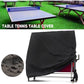 Waterproof Outdoor Table Tennis Cover - 165X70X185Cm - Black / Silver