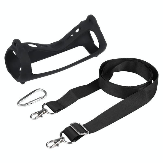 Portable Silicone Case with Shoulder Strap for Jbl Flip 6 Speaker - Black