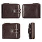 Men Leather Wallet with Rfid Protection and Coin Pocket - Black