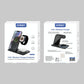 3 In 1 Folding Wireless Charger Black