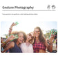 Desktop Gimbal Stabilizer With Fill Light And Selfie Stick - Black