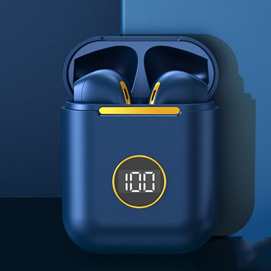 Wireless Sport Bluetooth Headphones with Led Display and Noise Reduction - Black