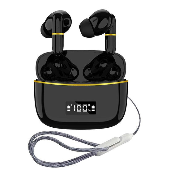 Wireless In-ear Earphones with Digital Charging Case - J2 - Black