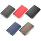 Rfid-protected Plaid Leather Wallet with Automatic Card Ejector - Red