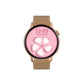 Smart Leather Watch With Colour Screen - Black