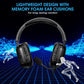 Lightweight Memory Foam Headset With Mic 2M Length Black