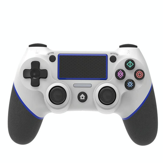 Rubberized Bluetooth Gamepad for Ps4 - Wireless - White Blue