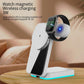 Foldable 3 In 1 Rgb Led Wireless Charger - Black
