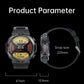 1.39 Inch Heart Rate / Blood Pressure / Blood Oxygen Monitoring Smart Calling Watch - Black