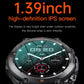 1.39 Inch Heart Rate / Blood Pressure / Blood Oxygen Monitoring Smart Calling Watch - Black