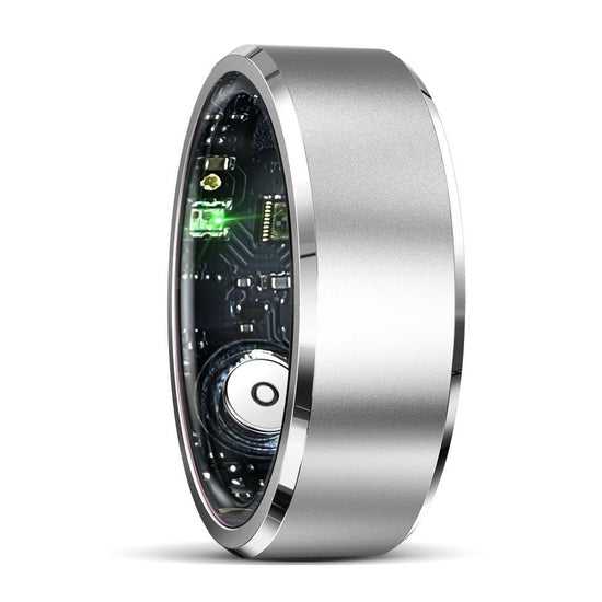 Smart Ring For Health Monitoring & Multiple Sports Modes - R5 Size 8 - Silver