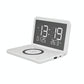 Foldable Desk Calendar Clock With Wireless Charger & Alarm - Black