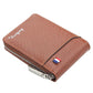 Large Multi Card Slot Organ Card Bag With Zip Coin Purse - Blue