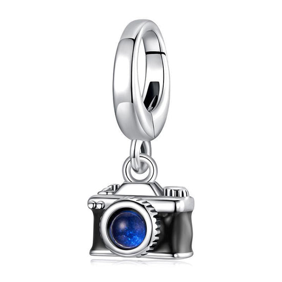 925 Sterling Silver Openable Camera Bead Bracelet