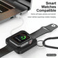 3 In 1 Portable Wireless Charger For Iphone Airpods And Iwatch - Black