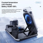 5 In 1 Magnetic Wireless Charger Stand With Clock & Speaker - Black