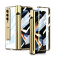 For Samsung Galaxy Z Fold4 5G Shockproof Magnetic Case With Pen Slots - Black