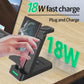 18W 3 In 1 Vertical Charging Stand For Samsung Watch And Galaxy Buds - White