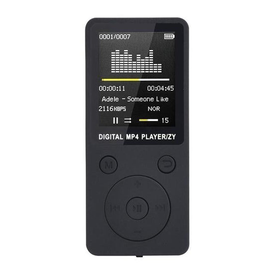 Portable Mp4 Music Player With Fm Radio & Recording Black - Black No Memory