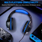 Omni Mic Gaming Headset 1.9M Length - Black Blue