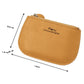 Ultra Thin Zippered Mini Wallet For Women Compact Coin Purse - Yellow