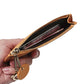 Ultra Thin Zippered Mini Wallet For Women Compact Coin Purse - Yellow