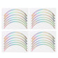 Blue Wheel Hub Sticker Set for Scooter / Bike / Electric Vehicle 2 Pcs - Silver Colorful