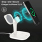 15W 5 In 1 Magnetic Wireless Charger With Stand - Black