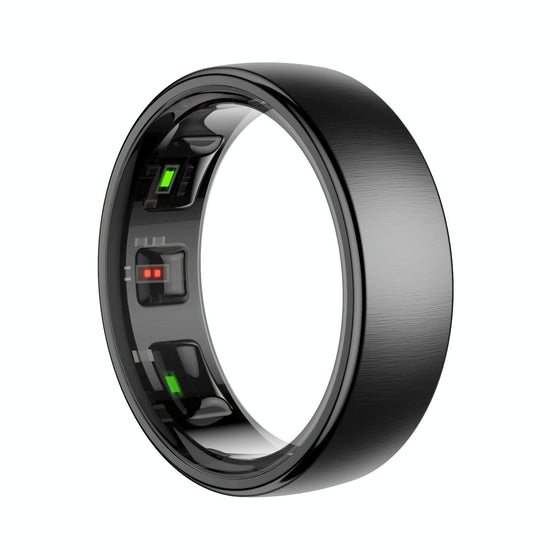 Smart Ring Heart Rate Blood Oxygen Sleep Sports Size 13 - Black