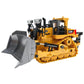 9-Channel Remote Control Bulldozer Toy With Alloy Excavator