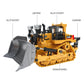9-Channel Remote Control Bulldozer Toy With Alloy Excavator