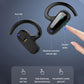 Digital Display Bluetooth Earphones - Bone Conduction Stereo - Black
