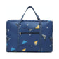 Waterproof Foldable Travel Bag - Compact & Durable - Navy Blue Geometry