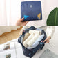 Waterproof Foldable Travel Bag - Compact & Durable - Navy Blue Geometry