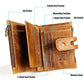 Men Rfid Leather Wallet with Card Slots - Brown