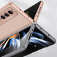 For Samsung Galaxy Z Fold4 5G Leather Case With Stand - Ultra Thin - Cross Texture