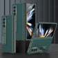 For Samsung Galaxy Z Fold4 5G Leather Case With Stand - Ultra Thin - Cross Texture