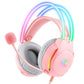 Rgb Wired Gaming Headset With Usb+3.5Mm - Pink