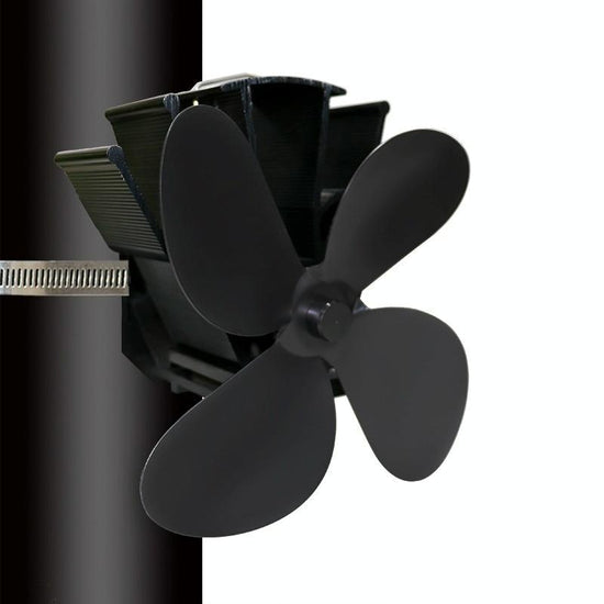 Thermodynamic Wall Mounted Fireplace Fan - no Magnets - Black