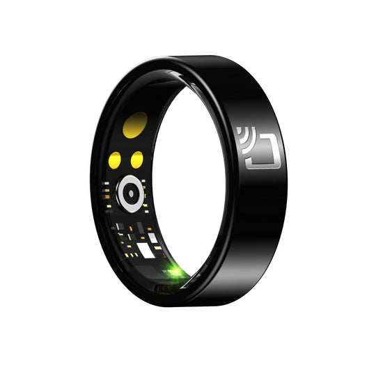 Smart Ring With Heart Rate Blood Oxygen & Sleep Monitoring - Multiple Sports Modes - Black Size 12