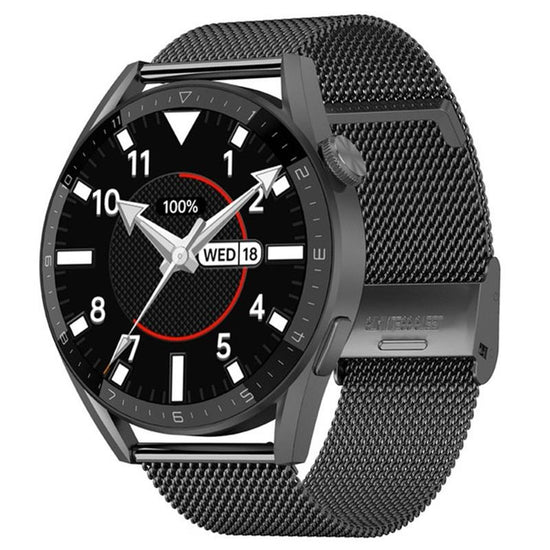 Smart Steel Watch With Colour Screen - Black